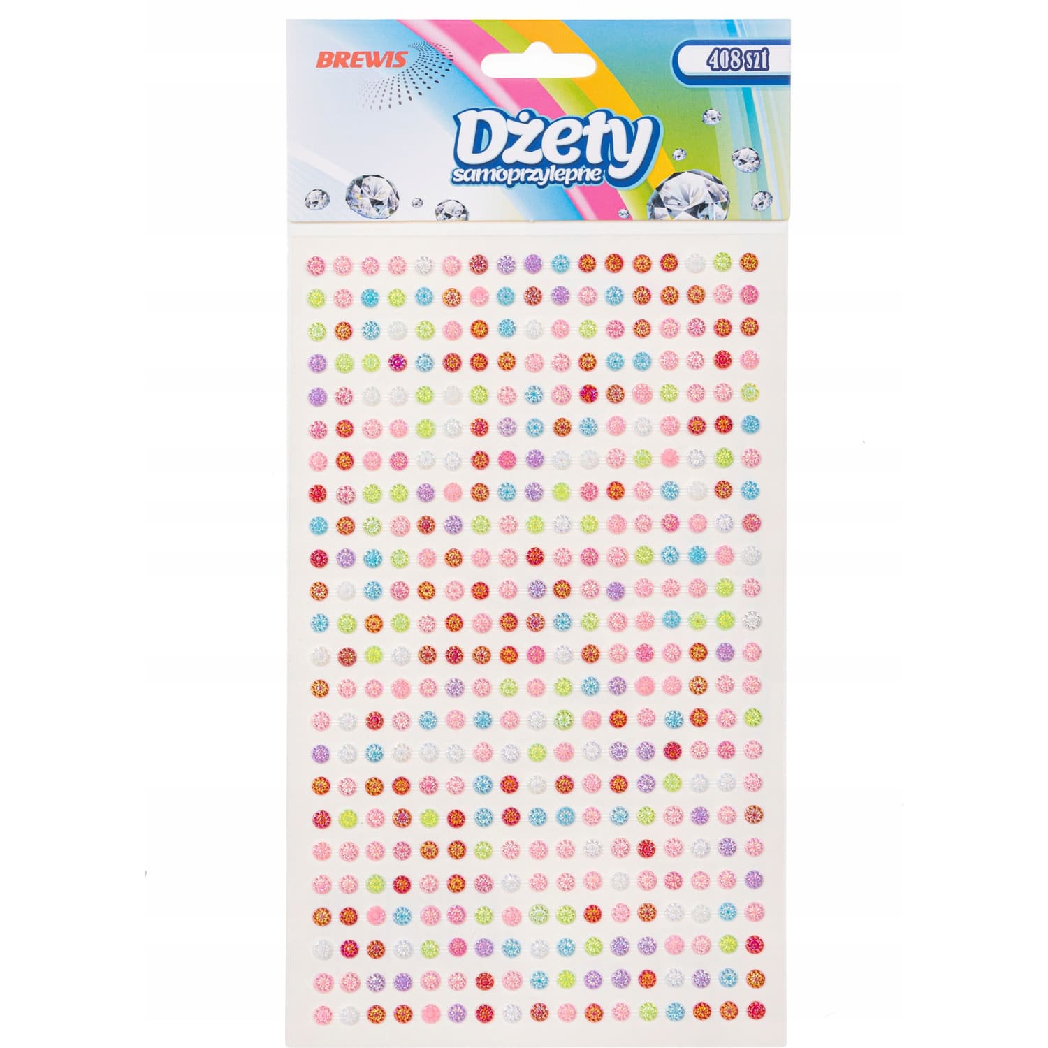 Dżety samoprzylepne kwiatki 3mm 408szt. DS102 BREWIS