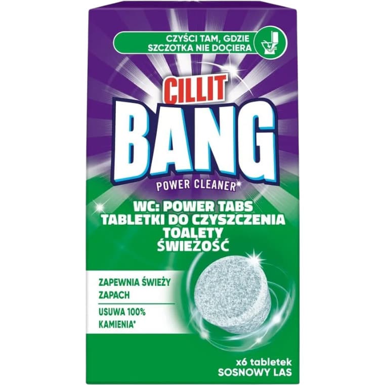 Tabletki do czyszczenia toalety CILLIT BANG (6 tabletek) Sosnowy las