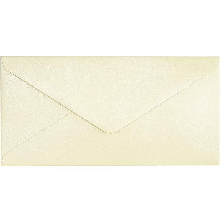 Koperta 80x160mm Pearl kremowy 150g. (10szt.) 280491 Galeria Papieru