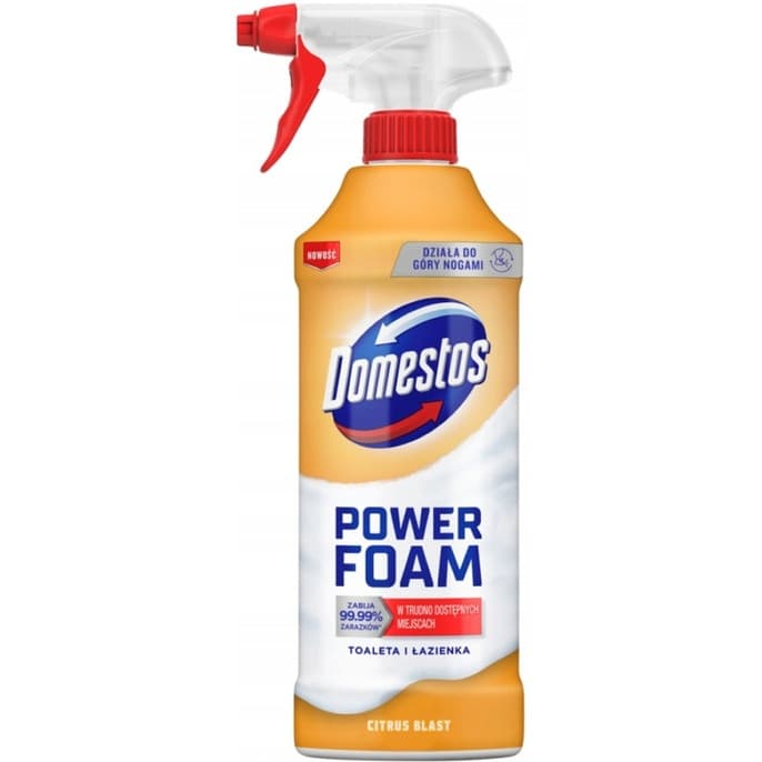 Pianka czyszcząca DOMESTOS 435ml Toaleta i Łazienka Citrus Blast