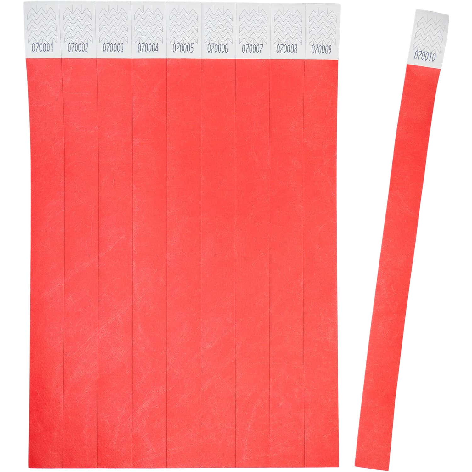 Opaski na rękę 256x19mm (50 arkuszy = 500 opasek) neonowe czerwone TYVRD-50 AVERY