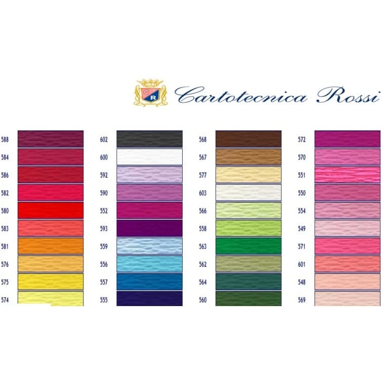 Bibuła karbowana, włoska gruba 180g czerwona 618 Cartotecnica Rossi