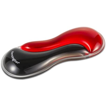 Podkładka żelowa czerwona Slim Duo Gel pod nadgarstek do myszy/trackballa K62440WW KENSINGTON