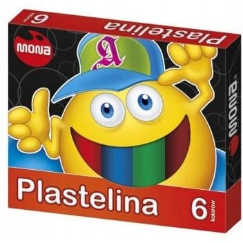 Plastelina szkolna dla dzieci Zestaw 6 kolorów MONA St.Majewski