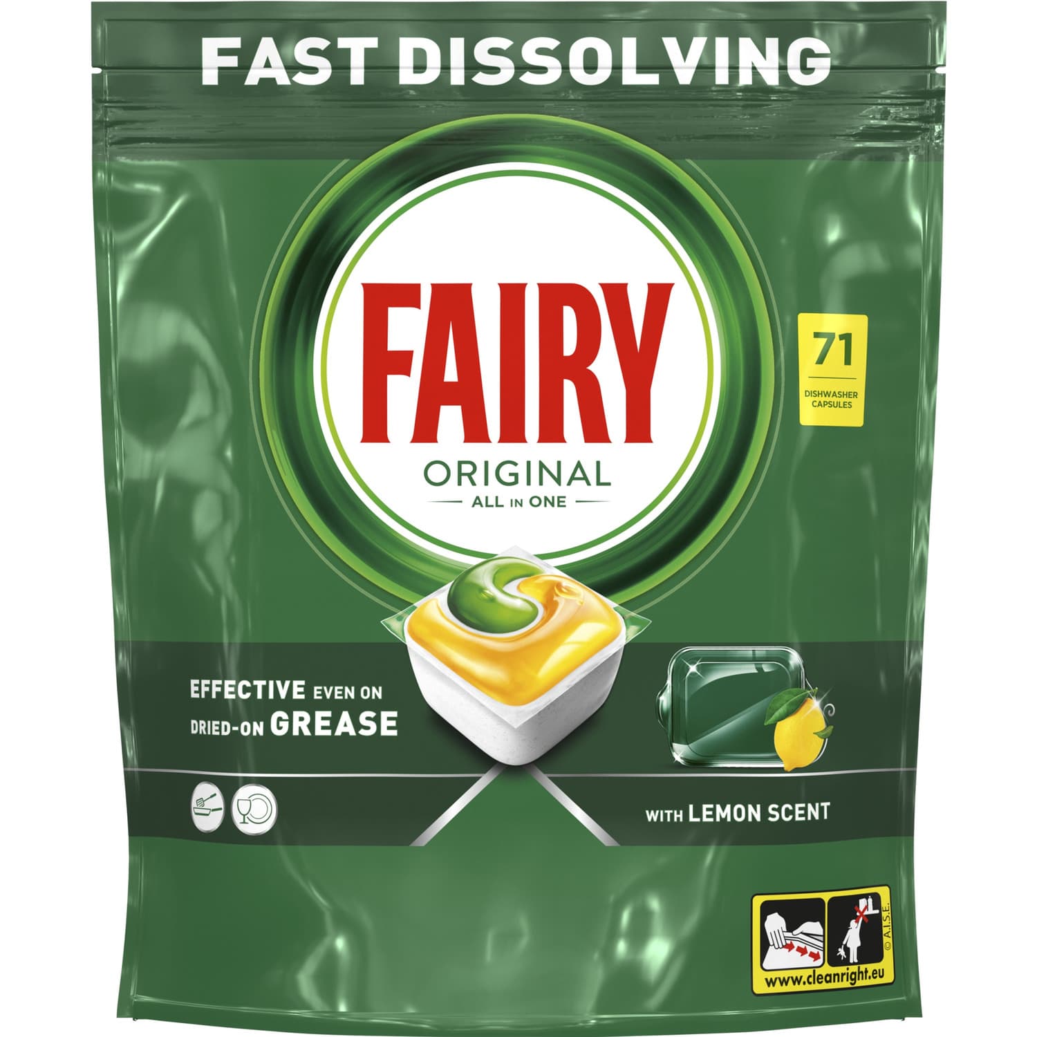 Kapsułki do zmywarki FAIRY ORIGINAL ALL IN ONE LEMON (71szt)