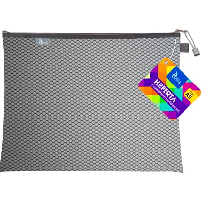 Koperta A5 z suwakiem metalowym CZARNA BT606-V TETIS