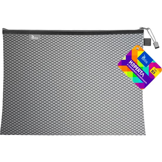 Koperta B5 z suwakiem metalowym CZARNA BT608-V TETIS