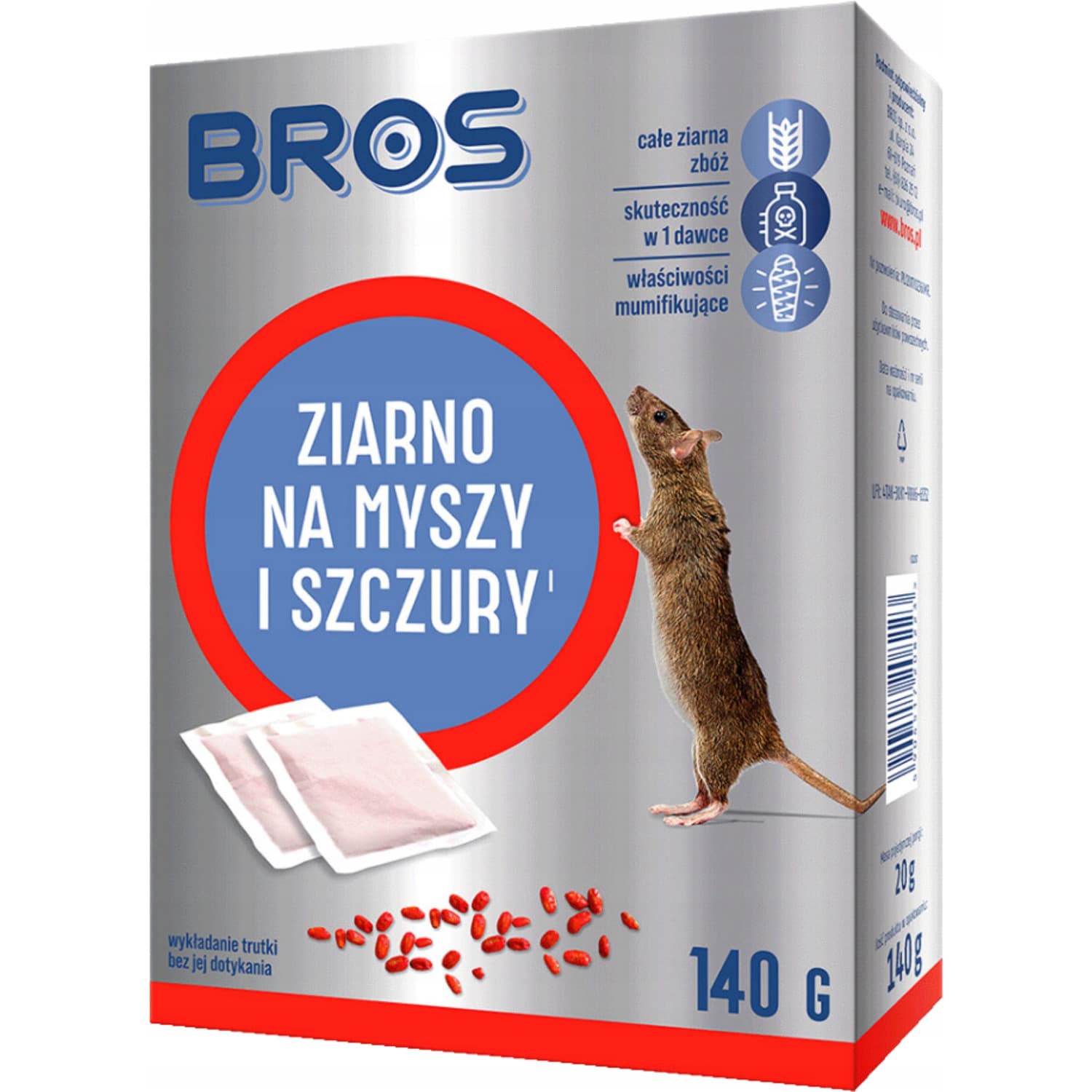 Ziarno na myszy i szczury 140g BROS