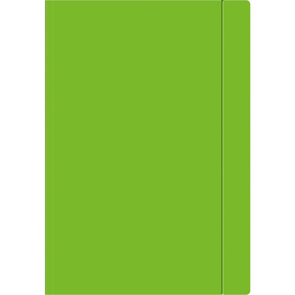 Teczka z gumką A4+ FLUO zielona INTERDRUK