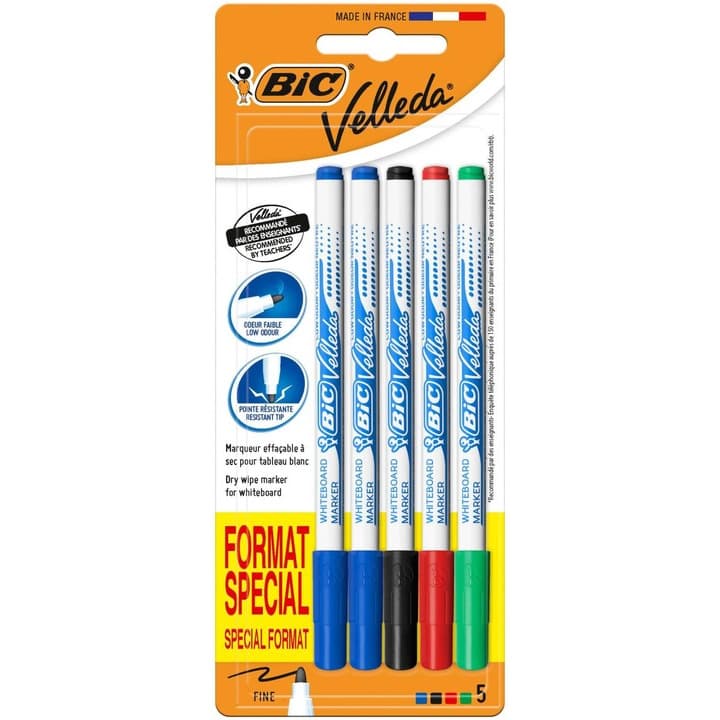 Marker Velleda suchościeralny mix 5 kolorów okrągła końcówka F 9126451 BIC