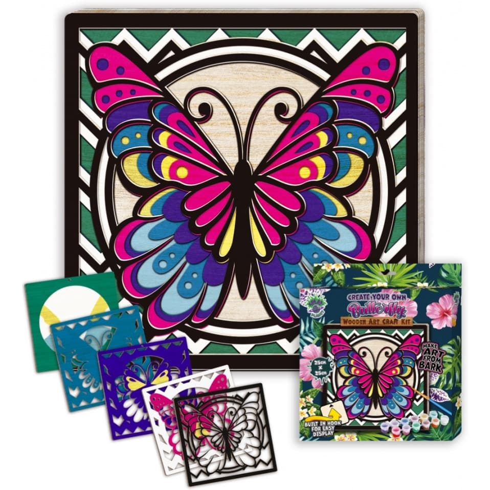 Zestaw do tworzenia obrazów z drewna MOTYL 0465-0072-01 Panta Plast