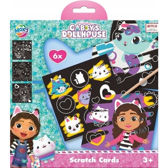 Zdrapywanka Gabbys Dollhouse + długopis 6ark. 19,5x19,5cm 420748 MOXY