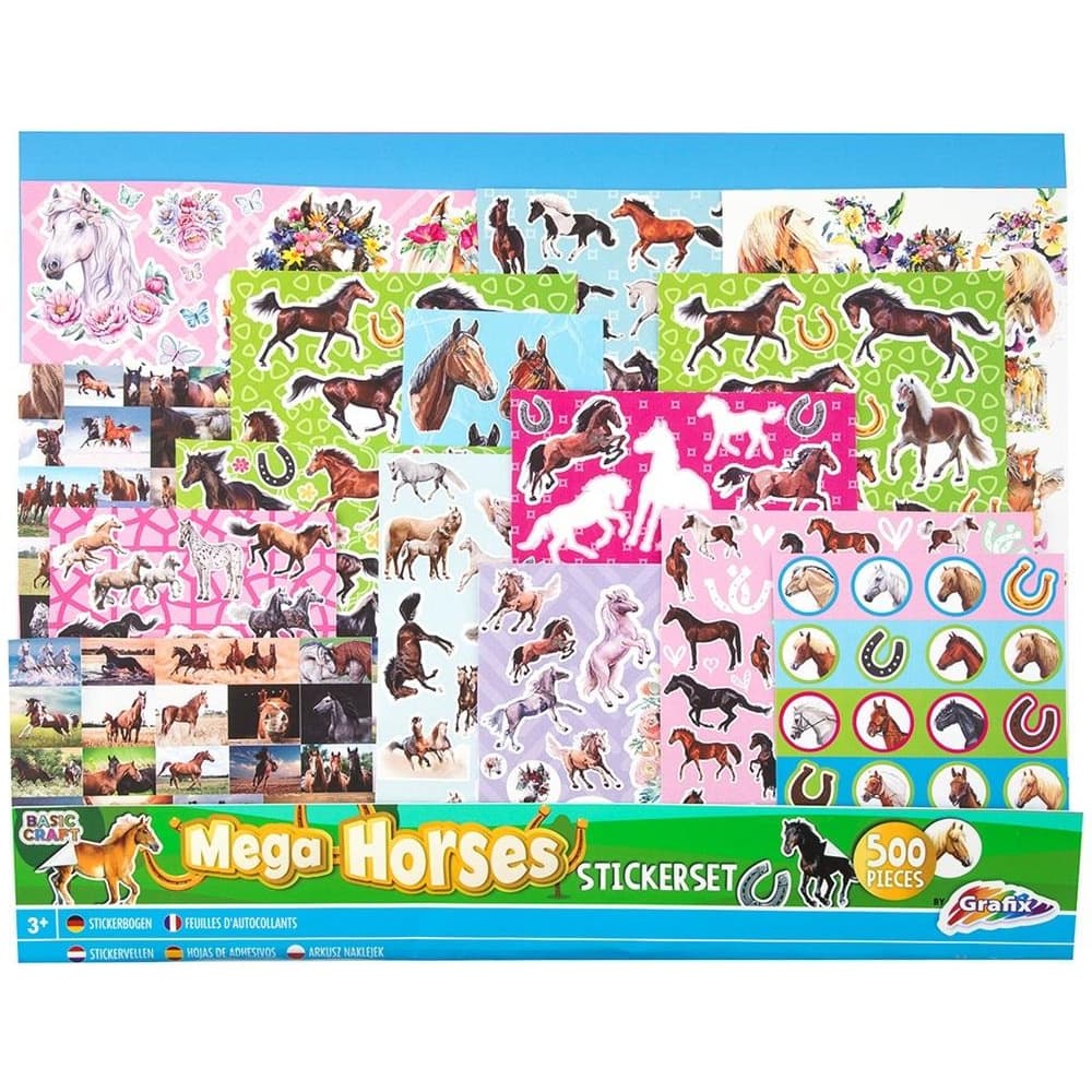 Mega zestaw naklejek Koń 500szt. 100080 MOXY