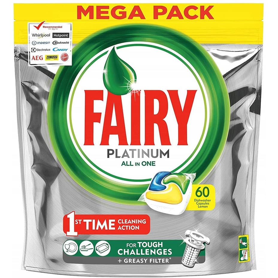 Kapsułki do zmywarki FAIRY PLATINUM LEMON (62szt)