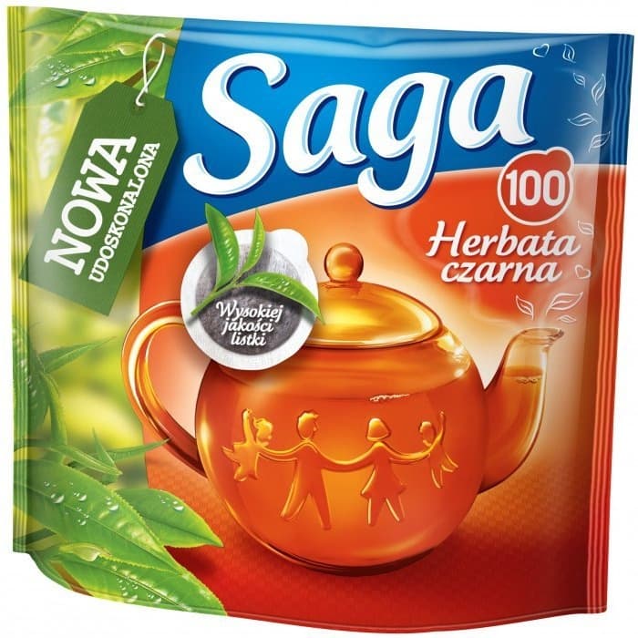 Herbata SAGA ekspresowa 100 torebek