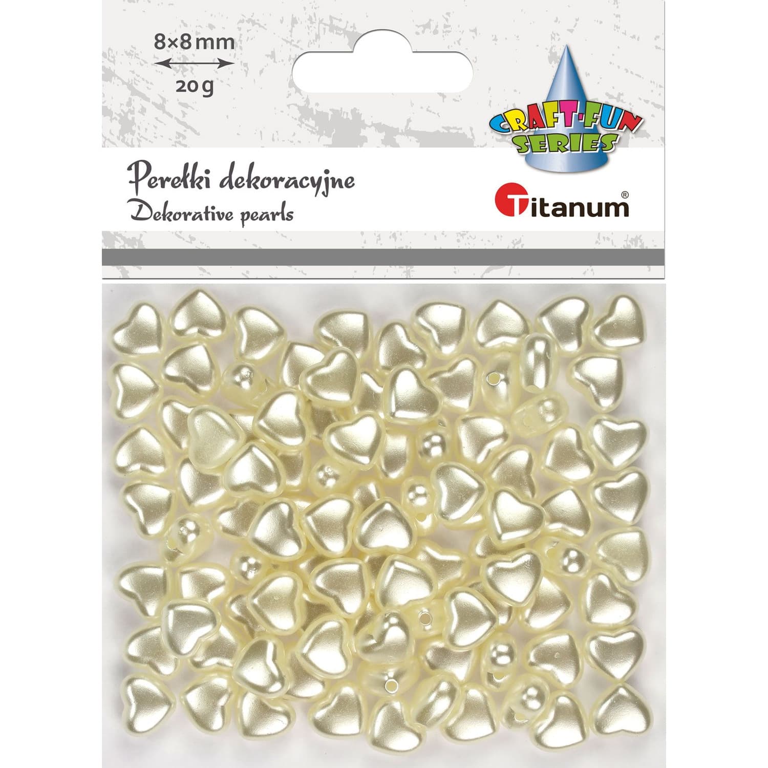 Perełki serca 20g, 8x8mm 626381 TITANUM
