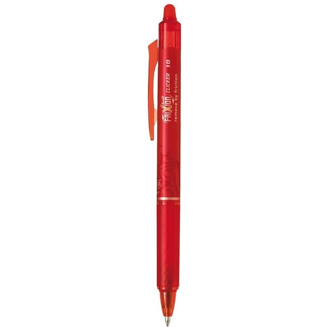 Pióro kulkowe FRIXION CLICKER 1mm czerwone PIBLRT-FR10-R PILOT