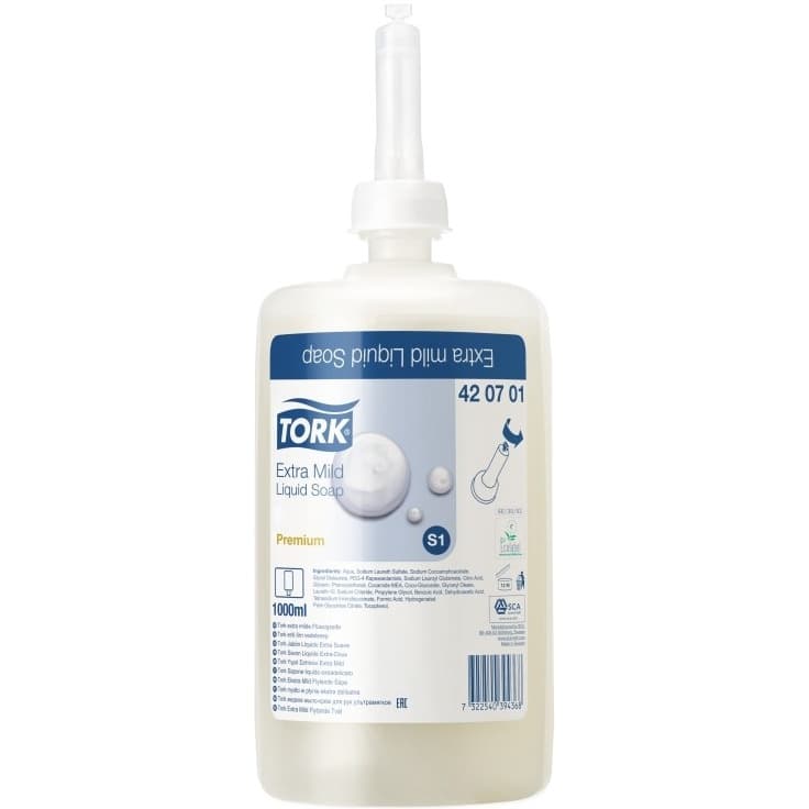 Mydło w płynie TORK S1 Premium ekstra 1L białe 420701