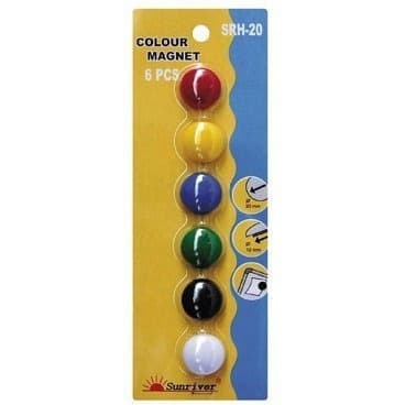 Magnesy kolorowe WF-20 opakowanie 6sztuk SRH-20 ARGO