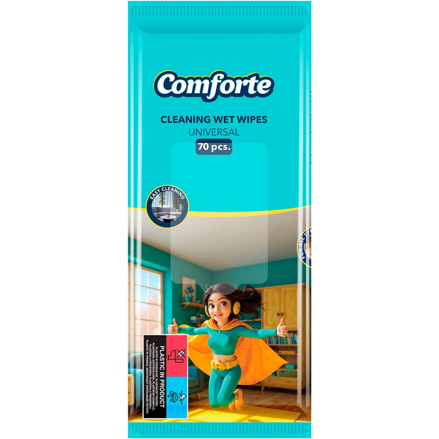 Chusteczki nawilżane COMFORTE uniwersalne 70 szt.