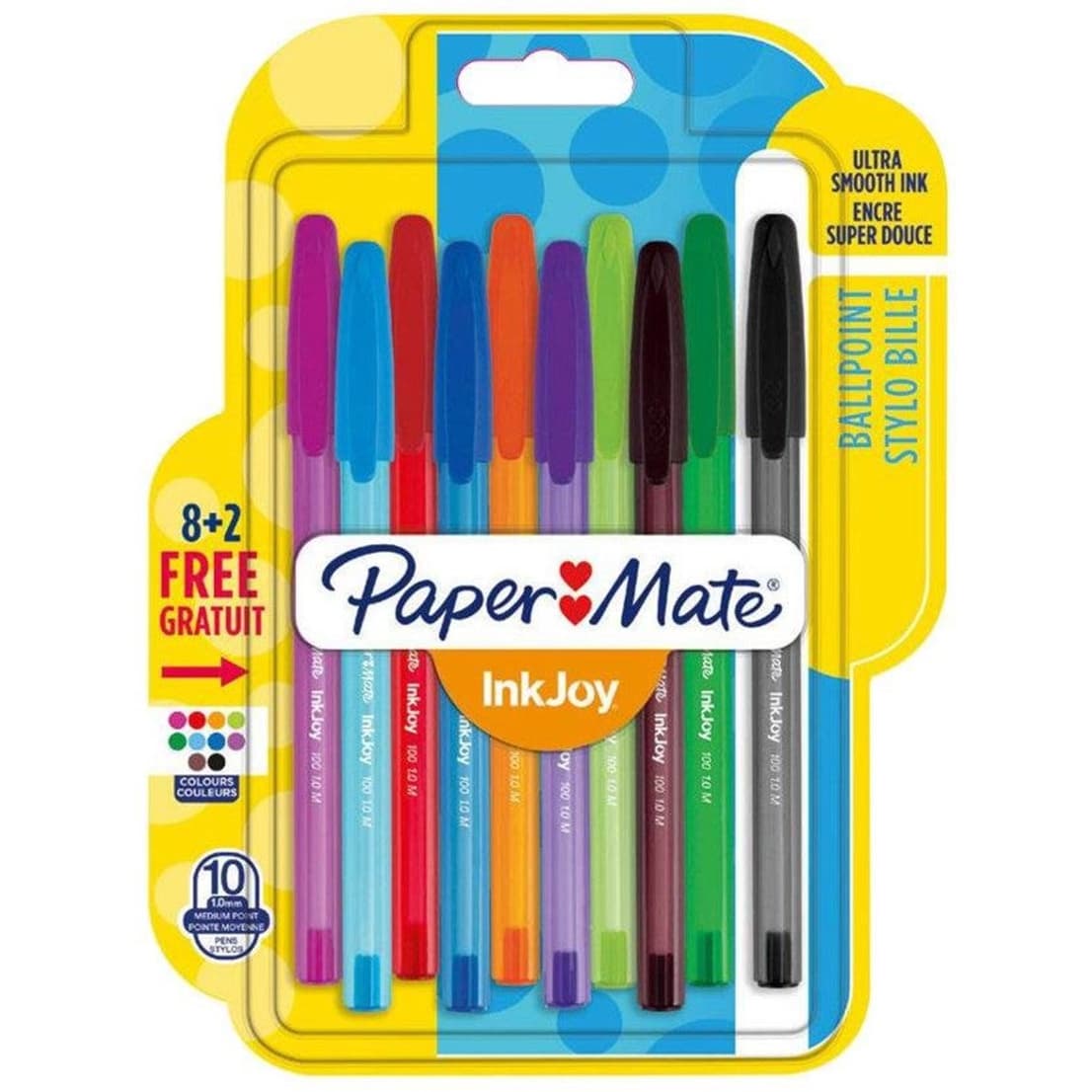 Zestaw długopisów INKJOY 10kol. 1,0mm PAPERMATE 1956751