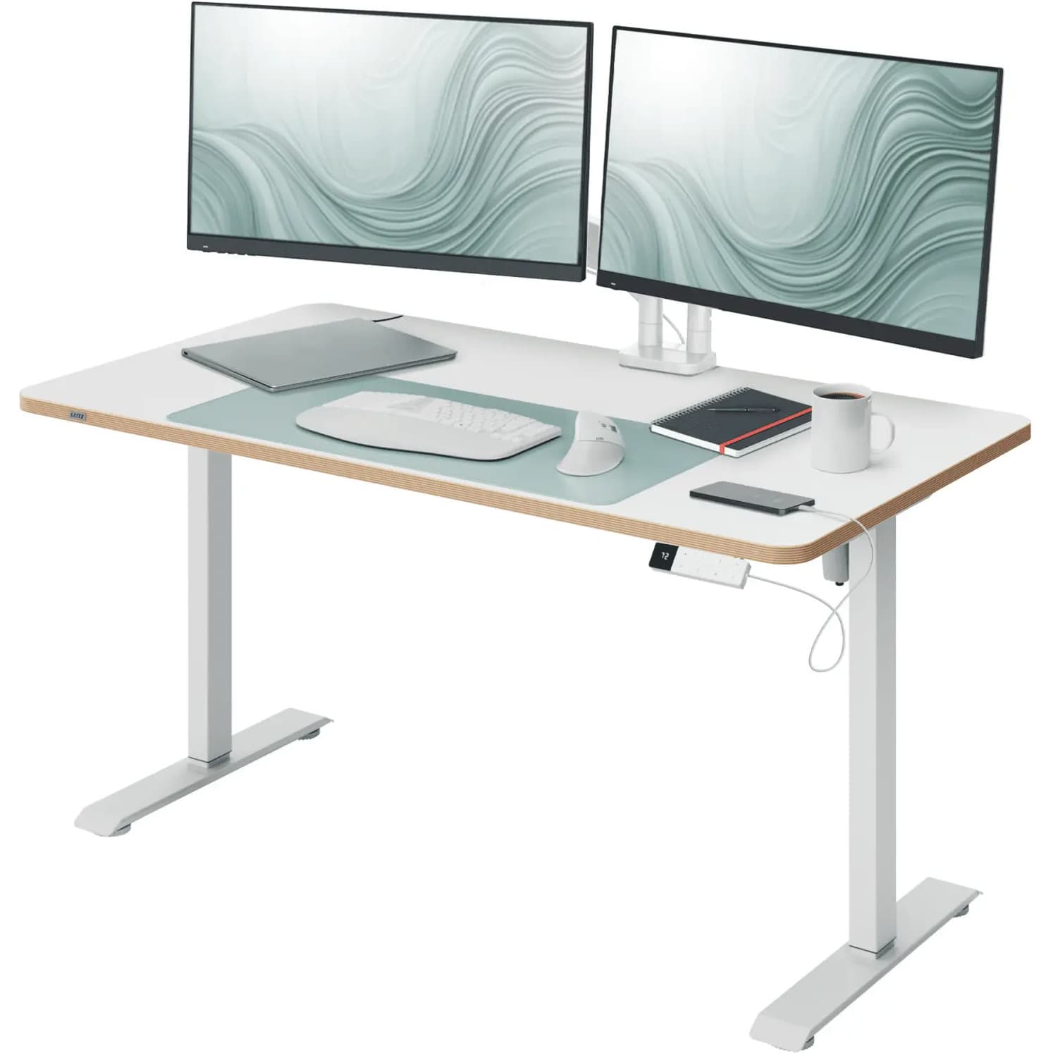 Kompaktowe biurko Leitz Ergo 120x70cm z elektryczną regulacją wysokości 67700001