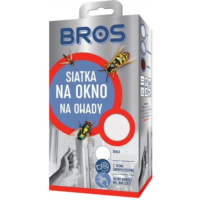 Siatka na okno na owady 130x150cm biała BROS