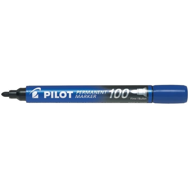 Markery permanentne SCA-100 (15+5sztuk gratis) niebieski XXL PILOT