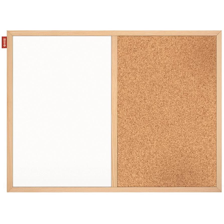 Tablica DUO korkowo-such-magn.60x40 rama drewniana MTD060040 MEMOBE