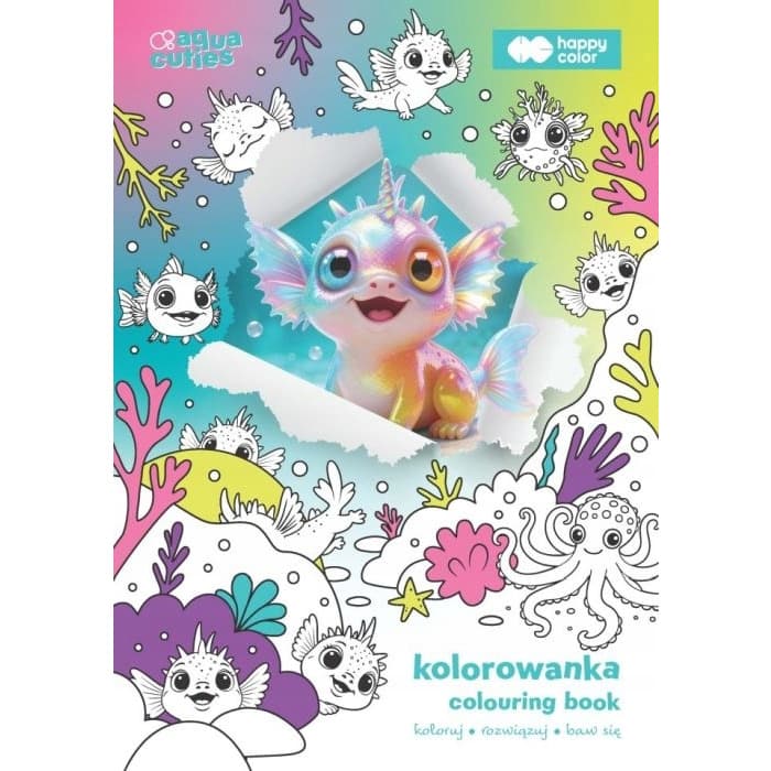 Kolorowanka Aqua Cuties 90g/m2 A4 16str. HA 4720 2030-AC01 HAPPY COLOR
