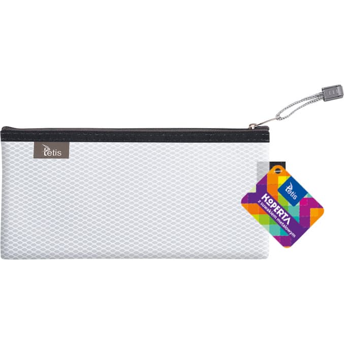 Koperta 24x12cm z suwakiem metalowym TETIS BT609-B biała