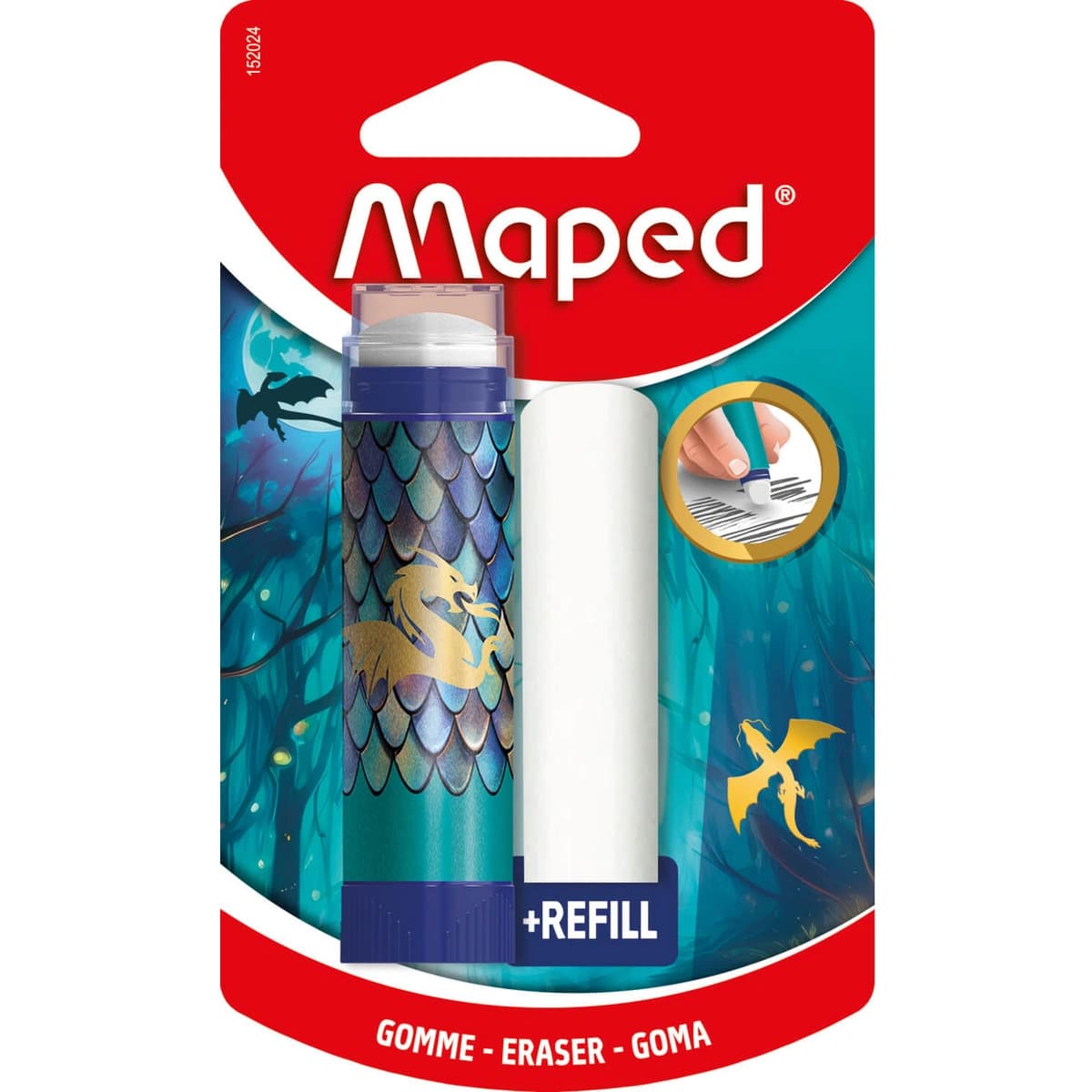 Gumka MAPED DRAGON wykręcana w sztyfcie, blister 152024