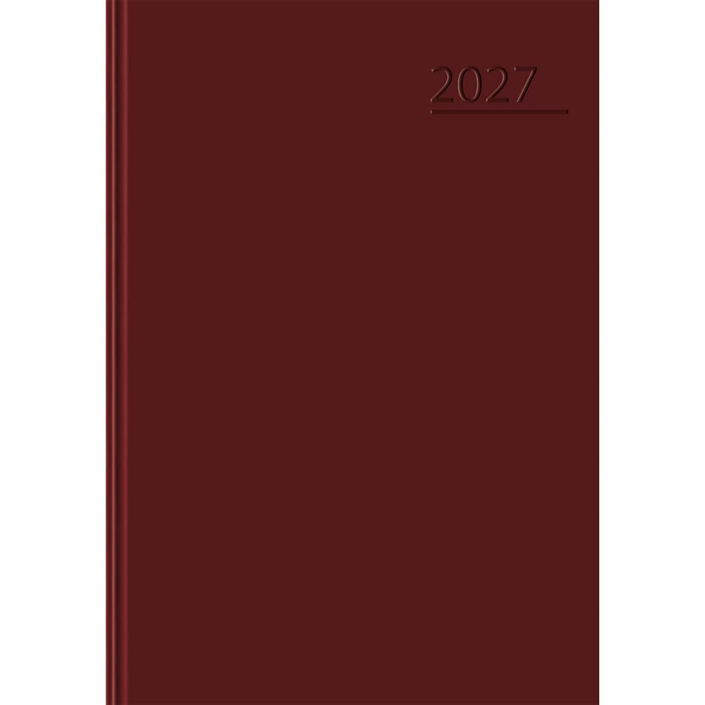 Kalendarz A5 dzienny bordowy BASIC 2027r 400213582 TOP 2000