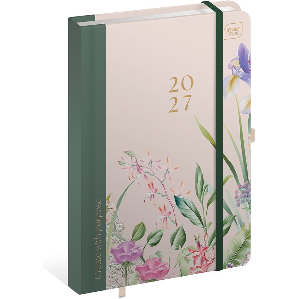 Kalendarz książkowy 2027 A5 192 TO Hybryda Garden INTERDRUK