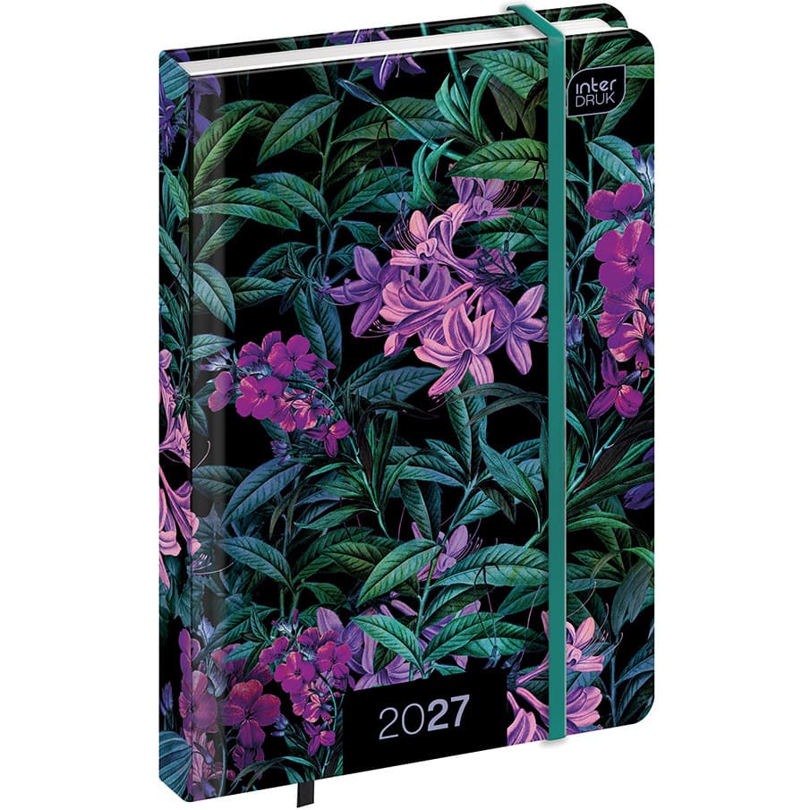 Kalendarz książkowy 2027 A6 192 Mat+UV Lilac INTERDRUK