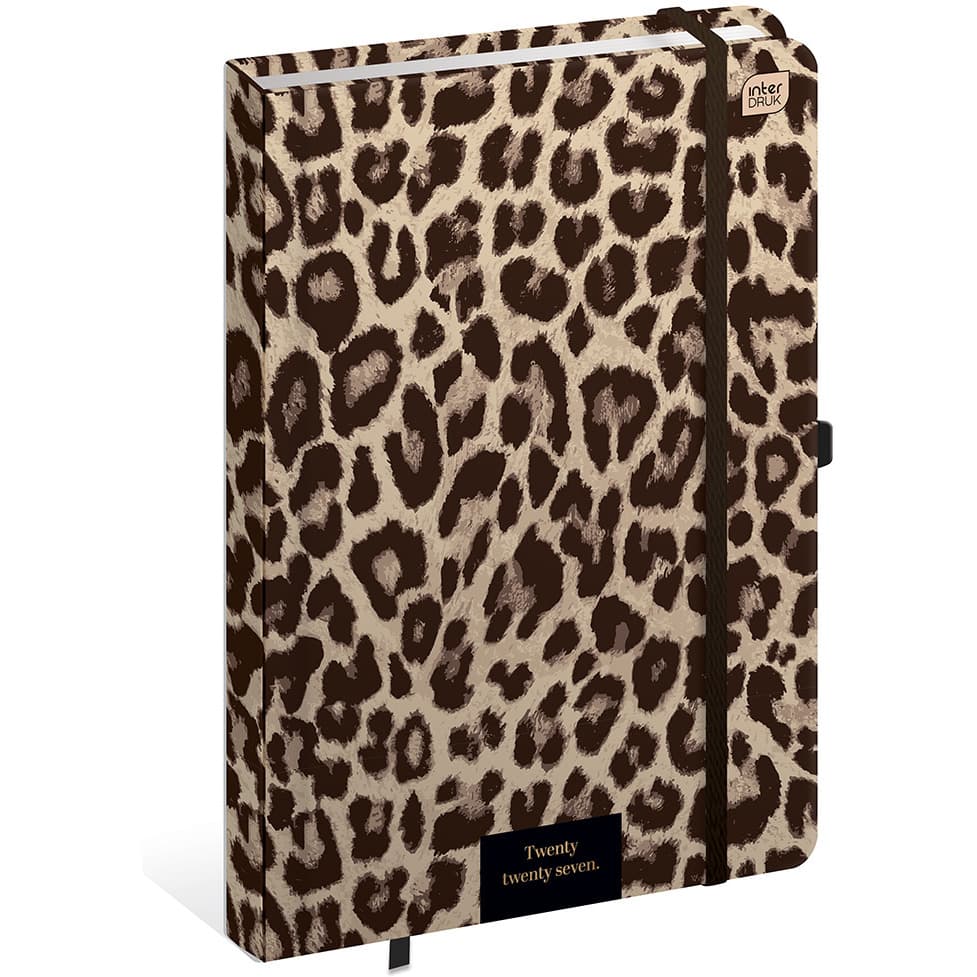 Kalendarz książkowy 2027 B5 192Mat+UV Leopard INTERDRUK