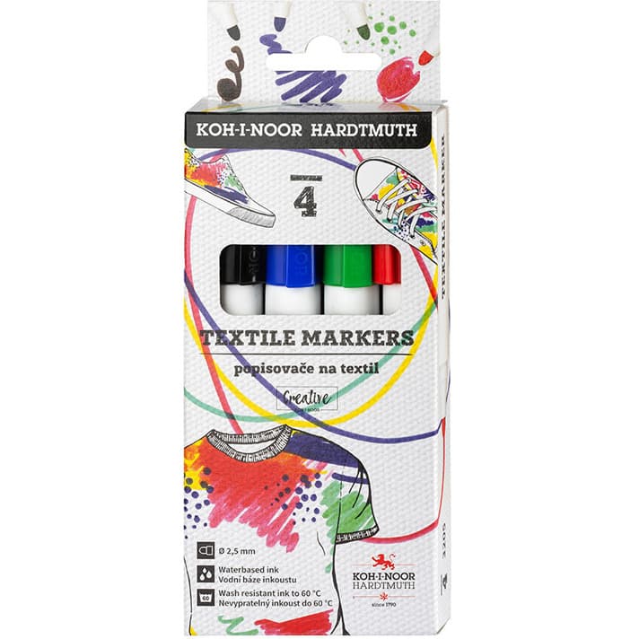 Markery do takanin 4 kolory 2,5mm 7732 KOH-I-NOOR
