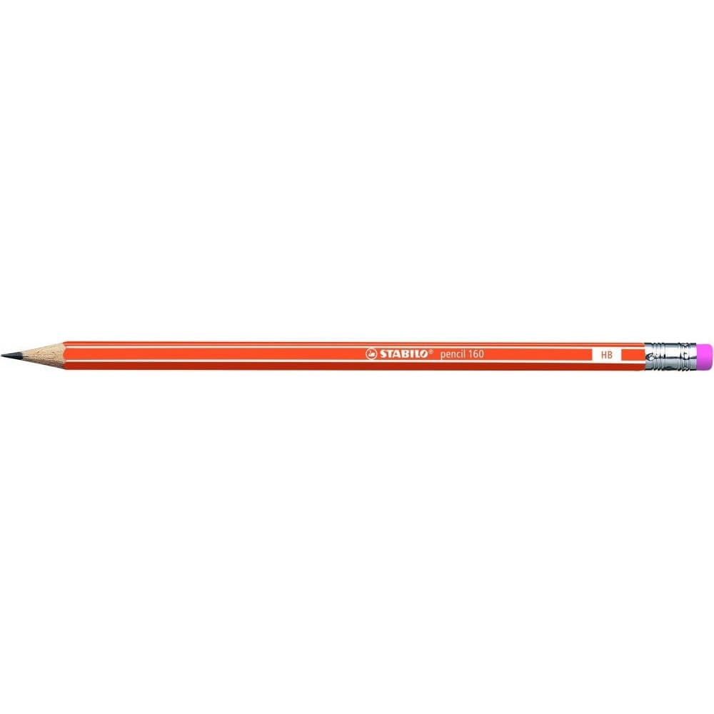 Ołówek STABILO 160 z gumką HB orange 2160/03-HB