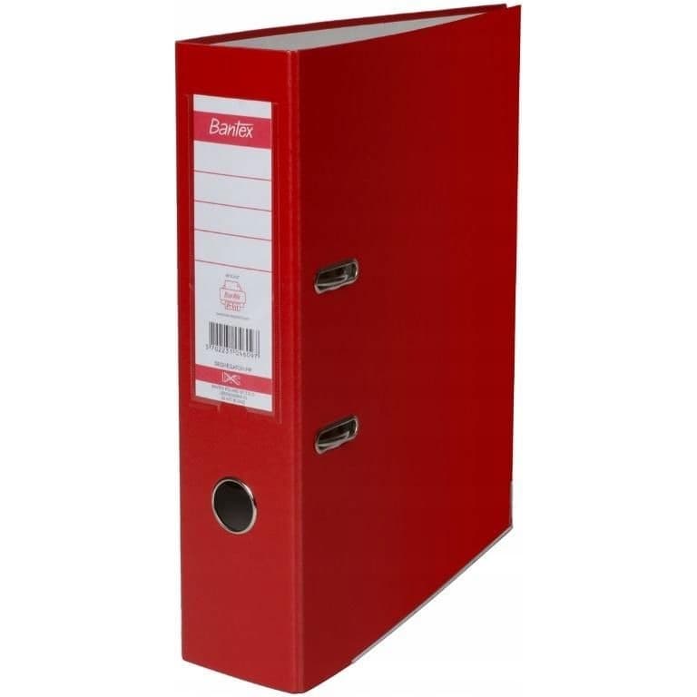 Segregator na dokumenty A4 80mm XXL czerwony z szyną 100551788 BANTEX