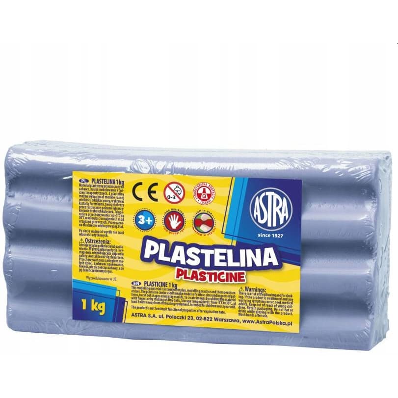 Plastelina szkolna dla dzieci 1kg błękitna 303111014 ASTRA