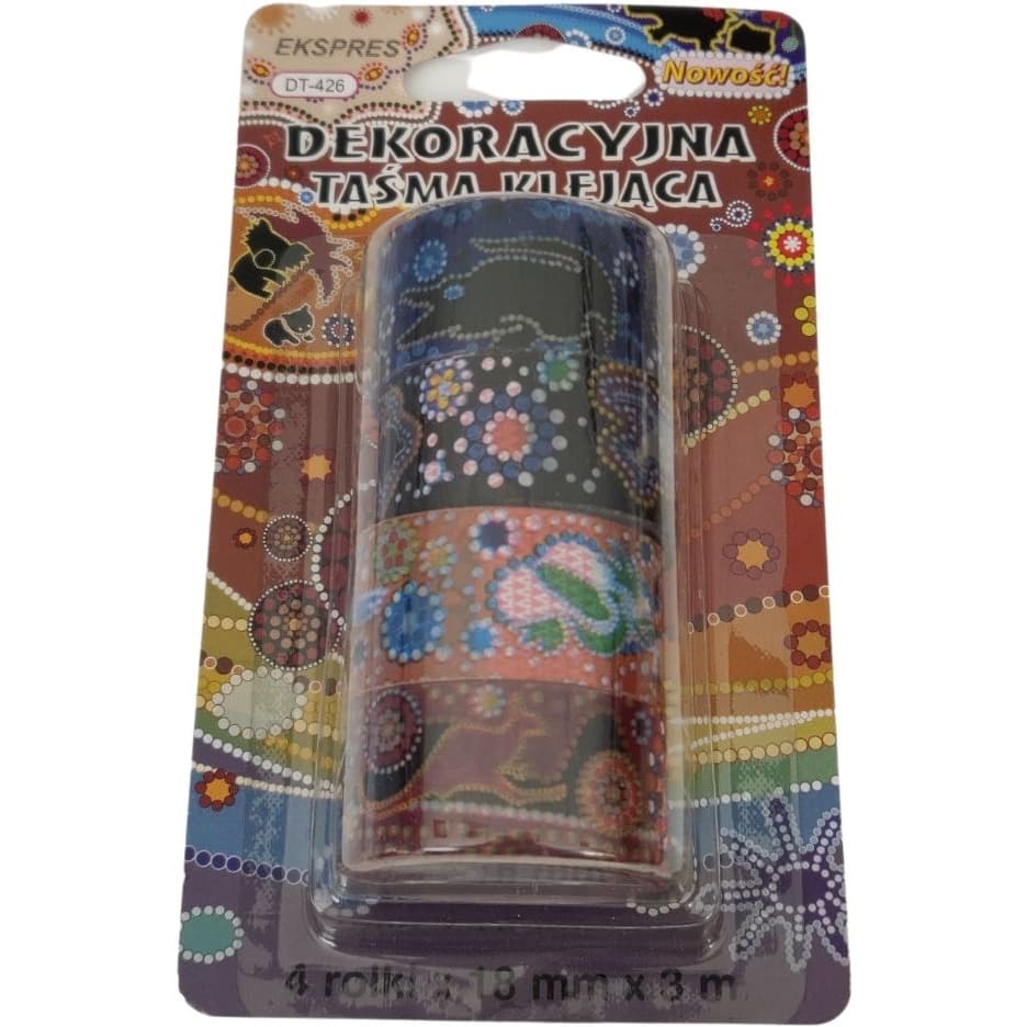 Taśma dekoracyjna FOLKLOR 3x18 (4szt.) DT-426 DTA 18002