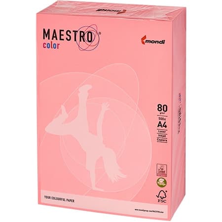 Papier ksero MAESTRO COLOR A4 80g OPI74 pastel flamingo