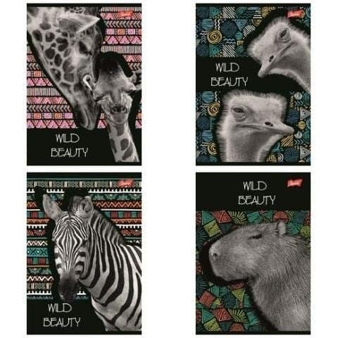 Zeszyt A5 60k kratka WILD BEAUTY laminowany UNIPAP