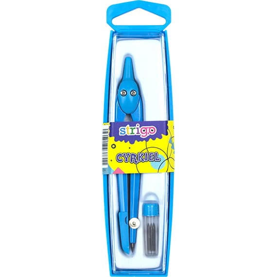 Cyrkiel szkolny w etui czarny STRIGO SSC015