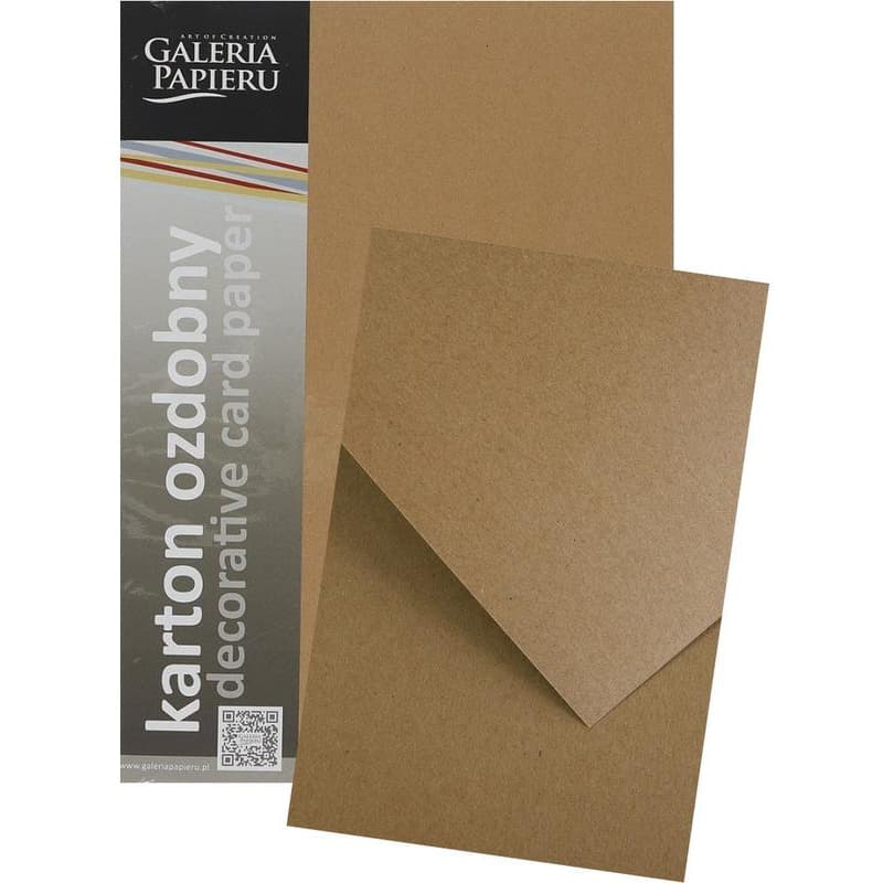 Karton ozdobny Kraft ciemnobeżowy 27g. (20ark.) 204427 Galeria Papieru