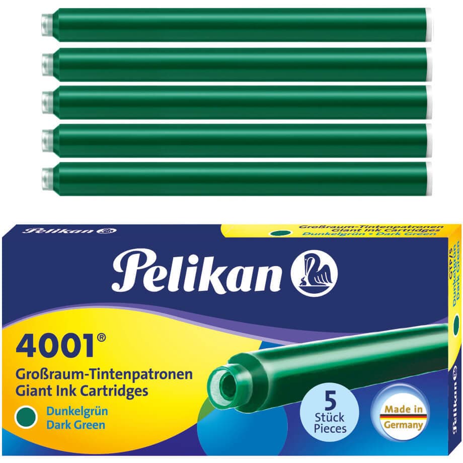 Naboje długie zielone (5szt.) 300004043 PELIKAN
