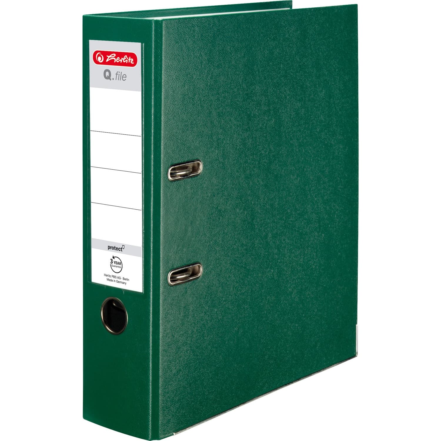 Segregator A4 8cm PP zielony Q FILE 0011167434 HERLTZ