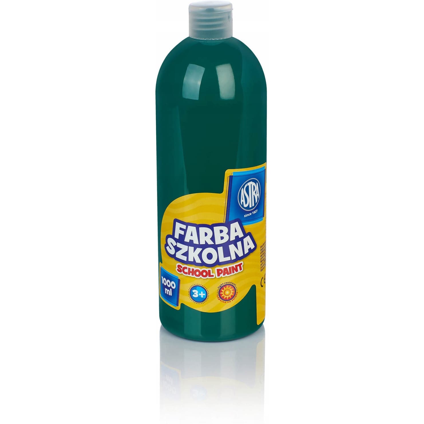 Farba plakatowa szkolna 1000ml ciemna zielona 301217052 ASTRA
