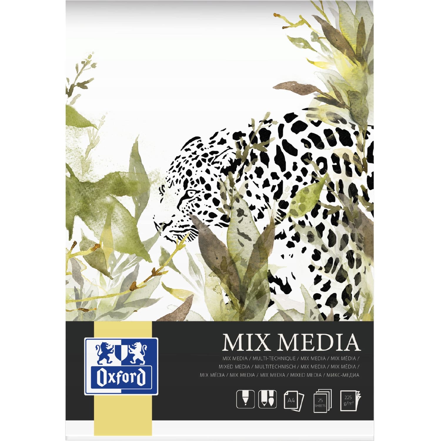 Blok malarski techniczny A4 MIX MEDIA 25 kartek 225g 400166123 OXFORD