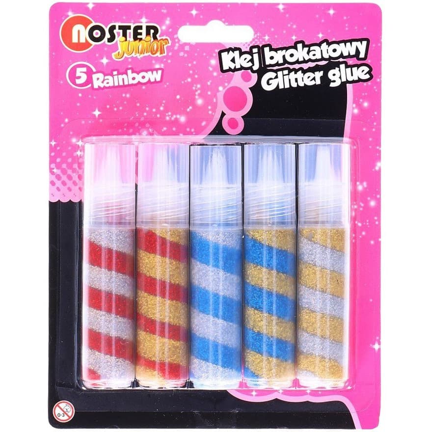 Klej brokatowy 20ml a'5 RAINBOW NOSTER